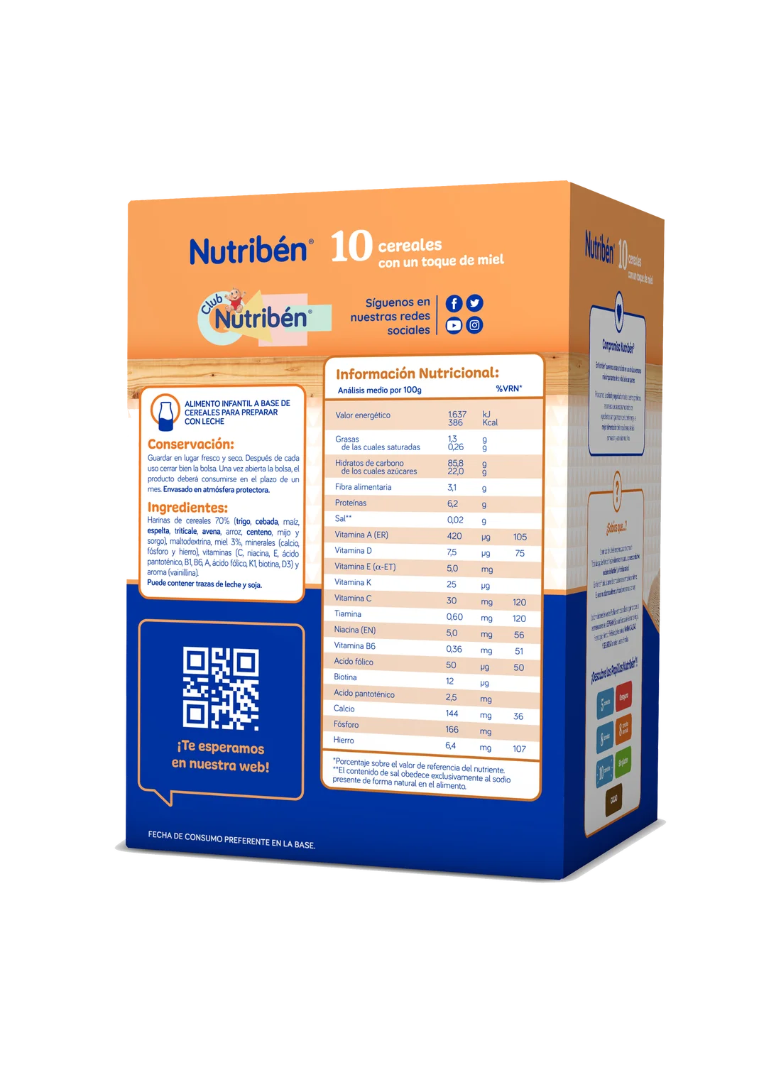 Nutribén® 10 Cereales con un toque de miel: para bebés a partir de 6 meses (1)