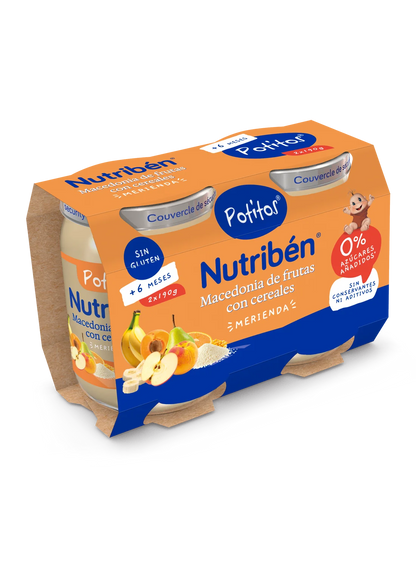 Potito Macedonia de frutas con cereales 190gr x 2