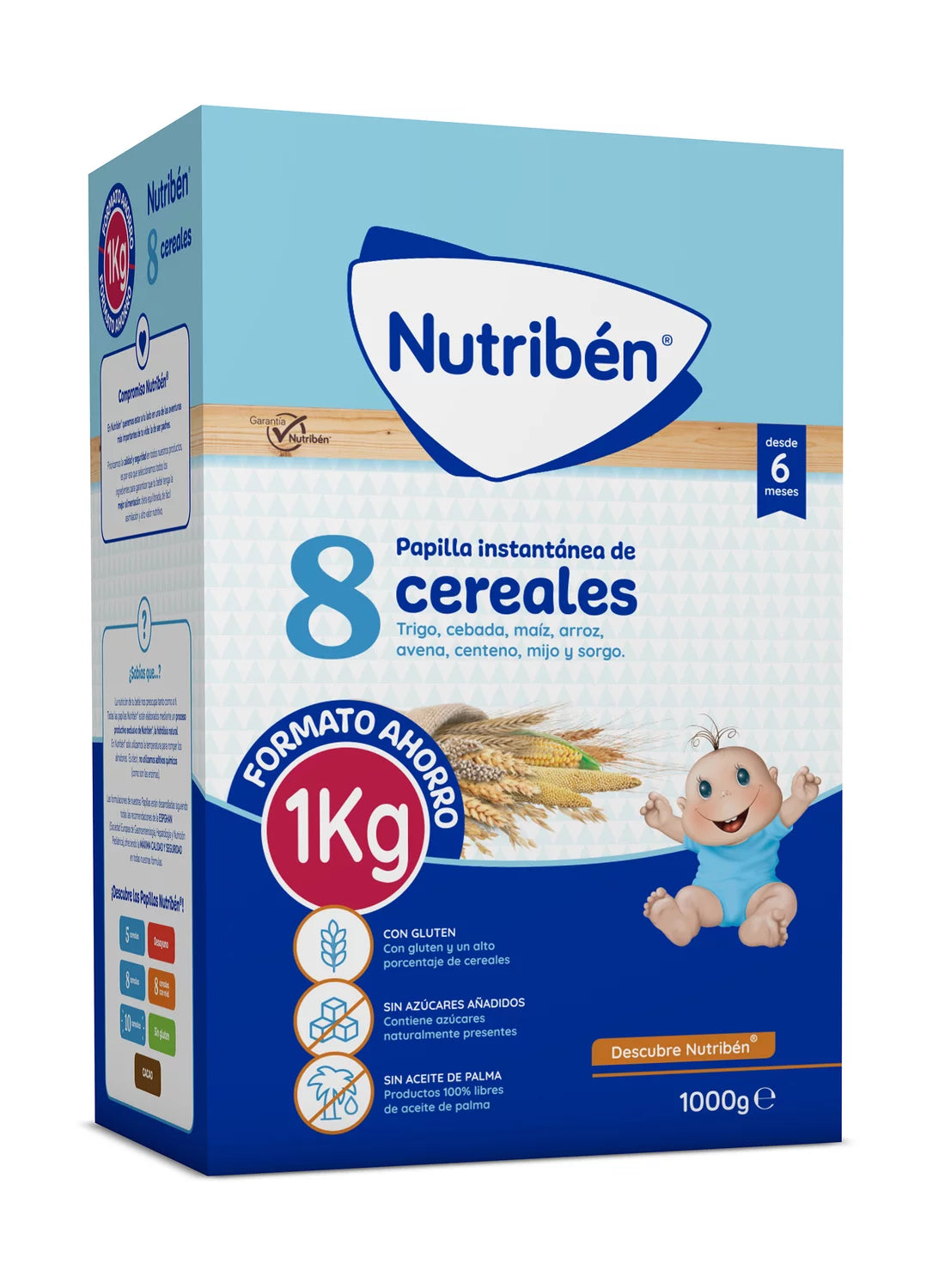 Nutribén® 8 Cereales: formato ahorro, para bebés a partir de 6 meses