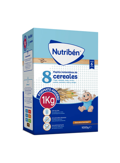 Nutribén® 8 Cereales: formato ahorro, para bebés a partir de 6 meses