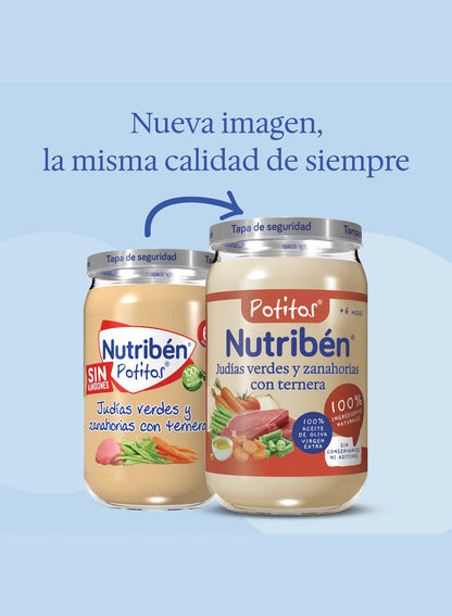 Potito de judías verdes y zanahorias con ternera (2)